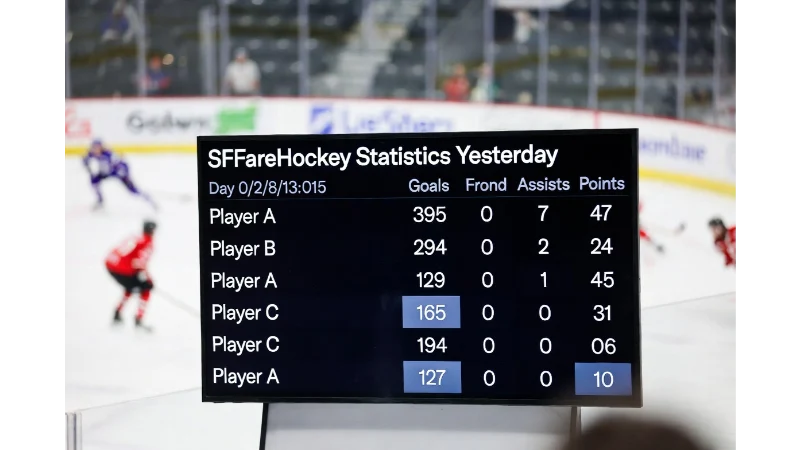 SFFareHockey Statistics Yesterday: