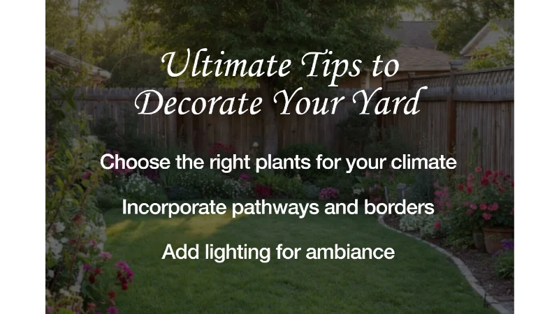 Ultimate Tips to Decorate Your Yard