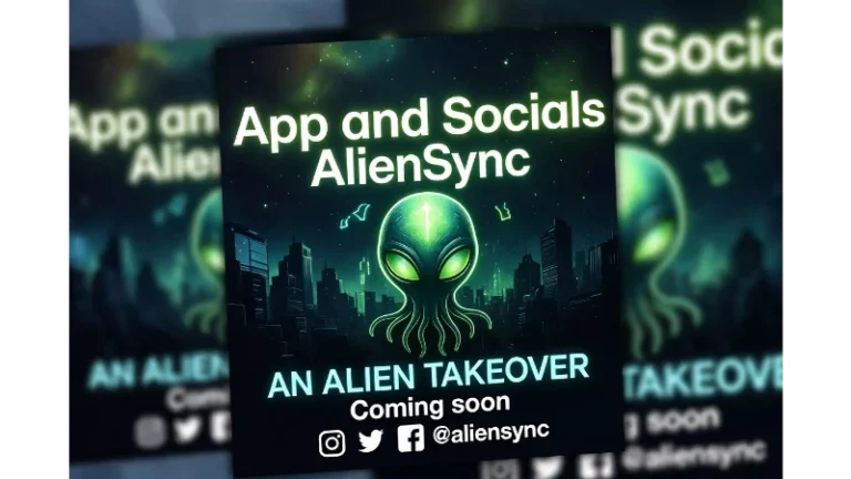 App and Socials AlienSync